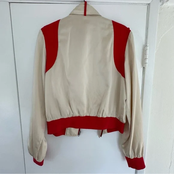Vintage Catherine Malandrino silk bomber jacket - Picture 6 of 7